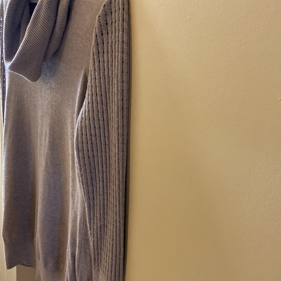 Reitmans beige lightweight sweater with cowl neck - medium - Picture 6 of 14